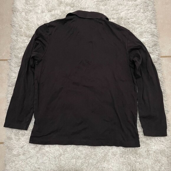 CALVIN KLEIN Womens Medium Quarter Zip Brown Collared Long Sleeve Sweatshirt - Picture 7 of 7